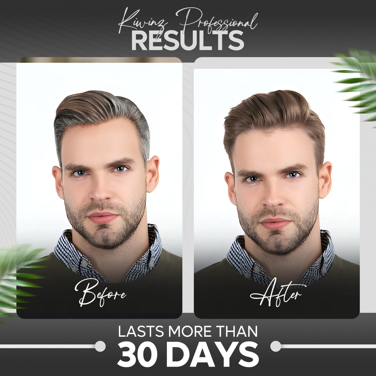 Kiwinz Hair Color Shampoo For Men | 5-in-1 | 200ML