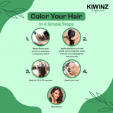 Kiwinz Hair Color Shampoo Sachet Packets For Men & Women